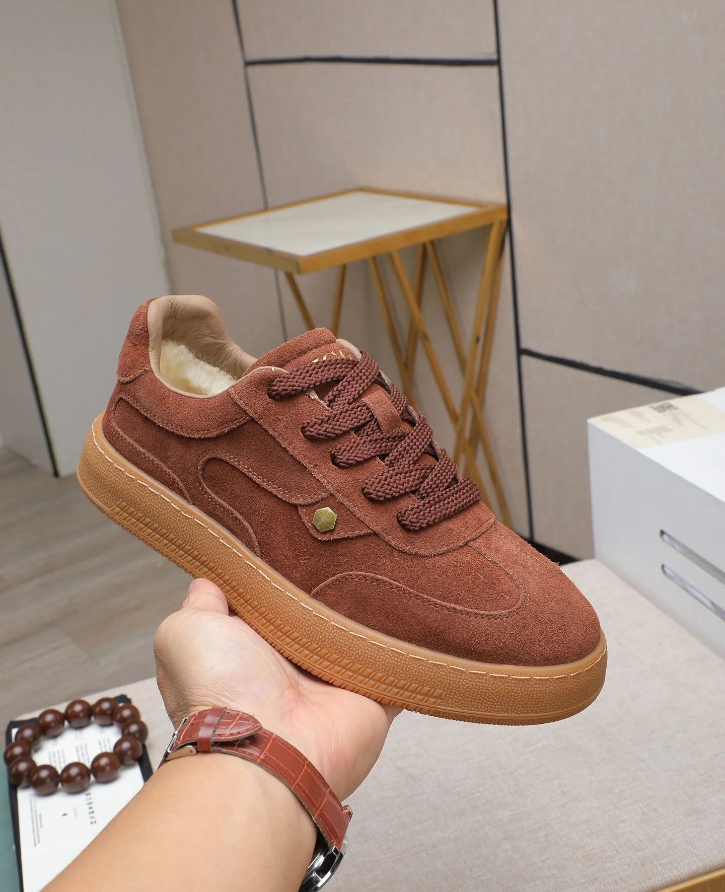 Men's shoes 💰540 IUGGI new retro presbyopia men's shoes, casual and versatile, full of high-end sense, fashionable, luxury and personalized style, joint style, retro presbyopia factor, full of handsome style, first layer suede cowhide, lining wool, rubber outsole, light and non-slip size: 39-44